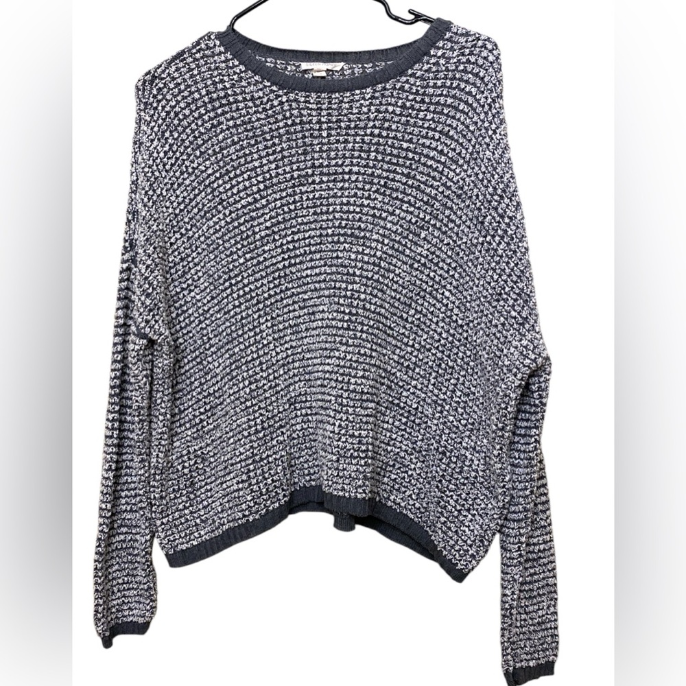 Eileen Fisher Oversize Sweater Grey Bubble knit raglan sleeve size SP